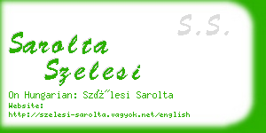 sarolta szelesi business card